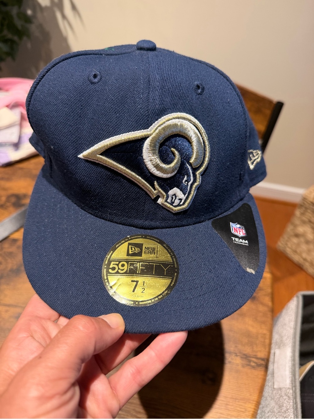 New Era Navy Los Angeles Rams Fitted 59FIFTY Hat
